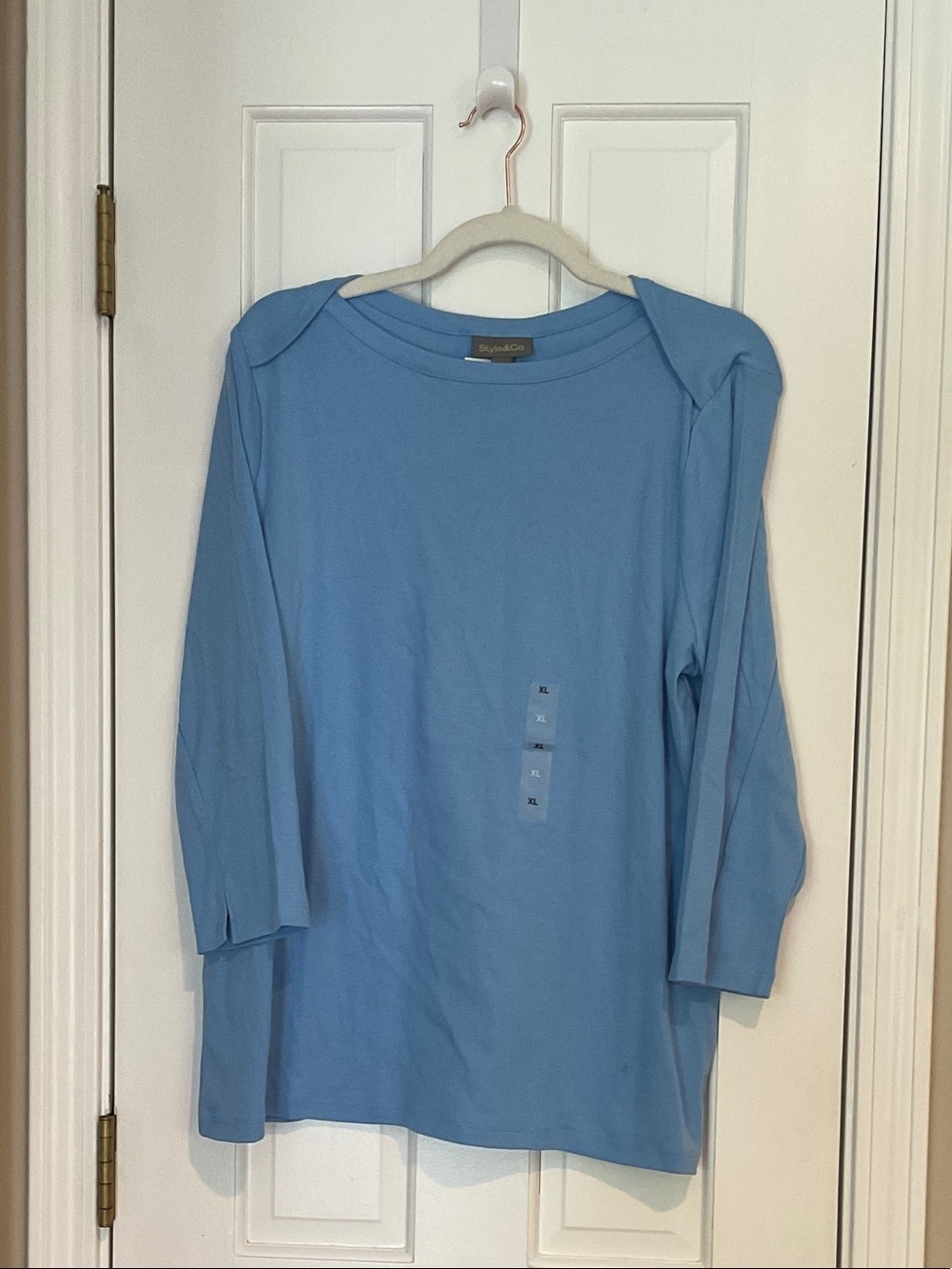 Style & Co. Light Blue Long Sleeve Crewneck Shirt